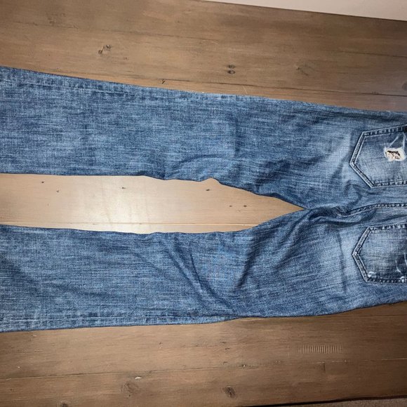 Guess by Marciano Leopard Distressed Jeans Size 27 - Picture 10 of 14